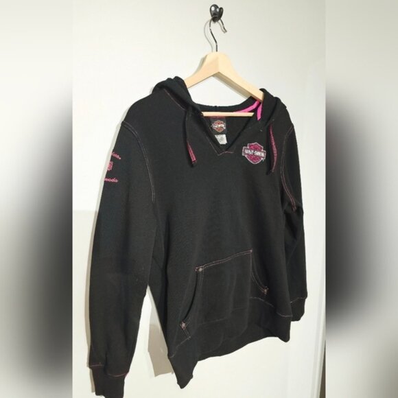 Womens Harley-Davidson Cotton Pullover Hoodie Size L - Picture 4 of 6